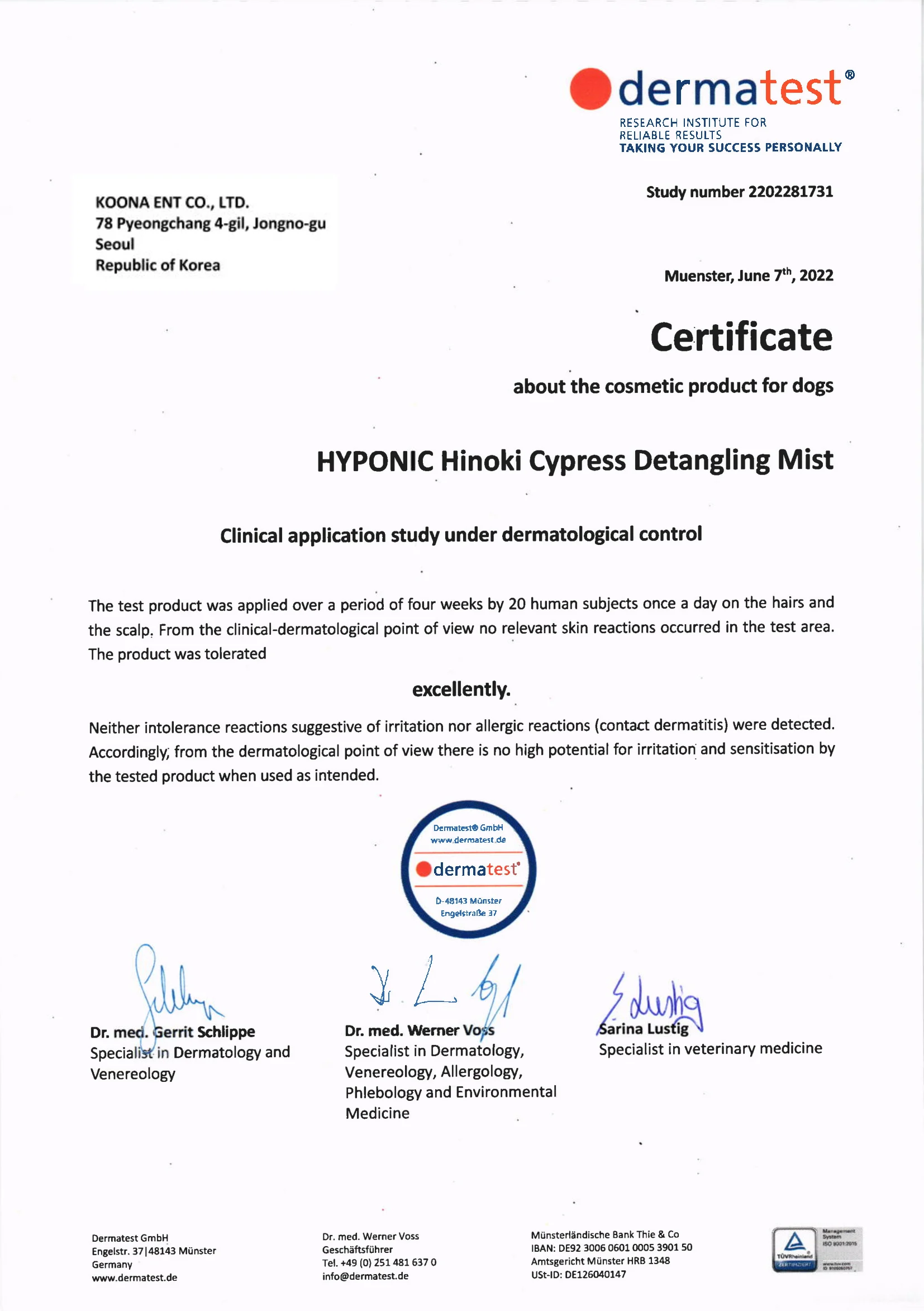 HYPONIC Hinoki Cypress detangling Mist 100 ml - Image 2