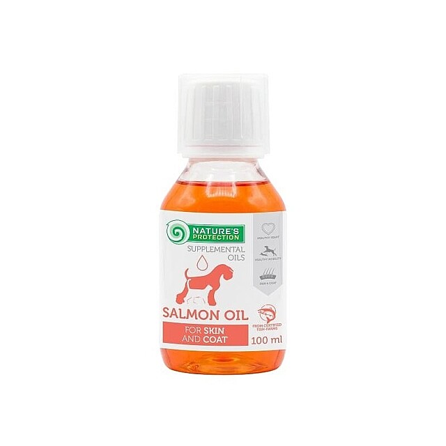 NATURE'S PROTECTION lososovo ulje, za odrasle pse i mačke, za zdravu kožu i sjajnu dlaku 100 ml