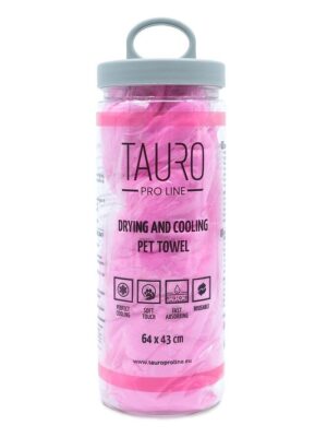 TAURO PRO LINE Drying and cooling pet towel, 64x43 cm pink– Superupijajući ručnik