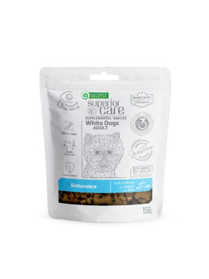 NATURE'S PROTECTION SUPERIOR CARE complementary feed - snacks to support endurance with insects and rice for adult all breed dogs with white coat 150 g