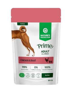 NATURE'S PROTECTION PRIME chicken and beef for the maintenance of energy for adult dogs of all breeds 85 g