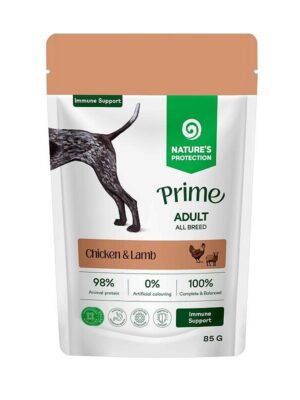 NATURE'S PROTECTION PRIME chicken and lamb for immunity support of adult dogs of all breeds 85 g