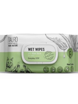 TAURO PRO LINE wet wipes for dogs and cats coat care 40 pcs