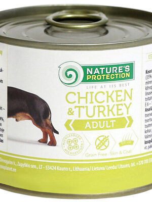 NATURE'S PROTECTION Chicken and Turkey Canned food for dogs 200 g